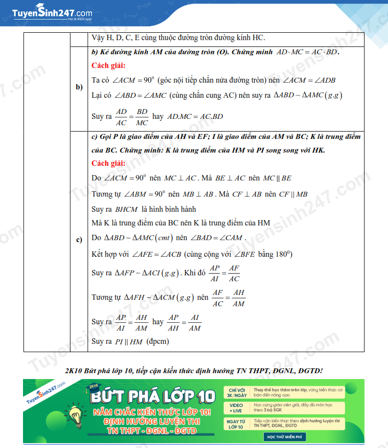 Dap an de thi vao lop 10 mon Toan 2025 - Lao Cai