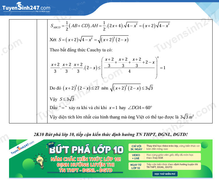 Dap an de thi vao lop 10 mon Toan 2025 - Thanh Hoa