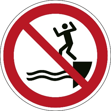 Brady Part: 240897 | ISO Safety Sign - No jumping into water | Brady.co.uk