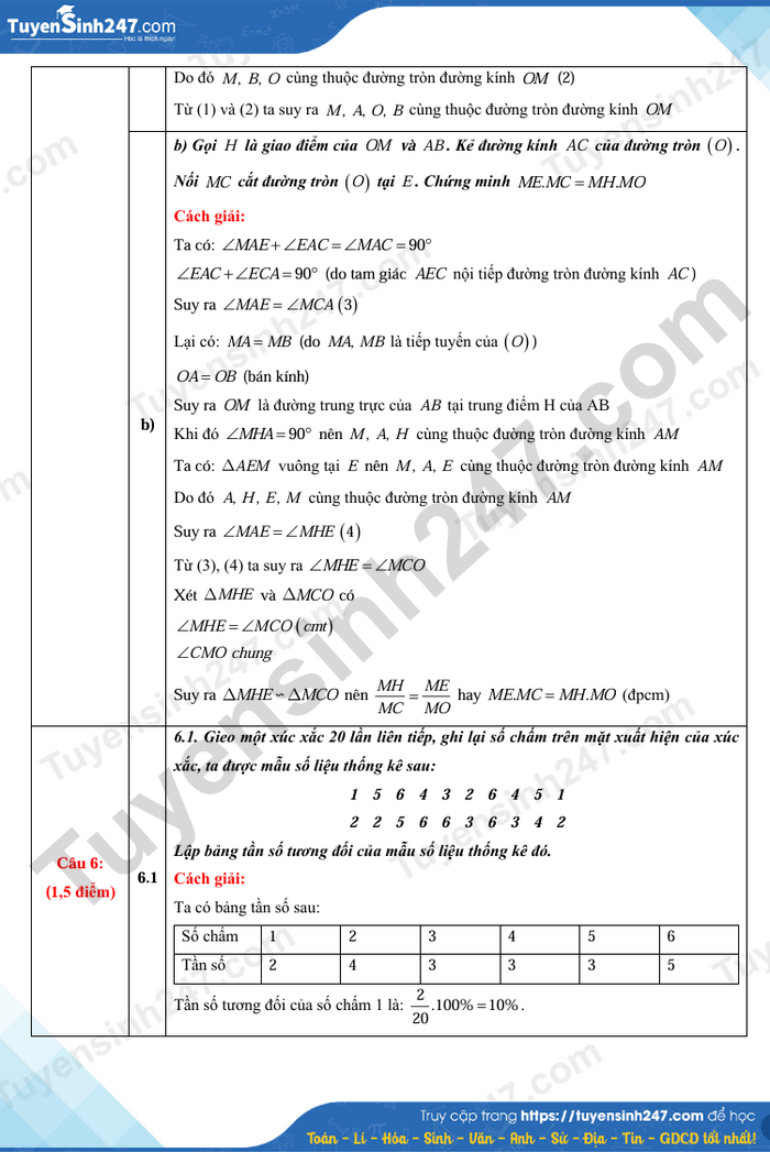 Dap an de thi mon Toan vao lop 10 - Long An 2025