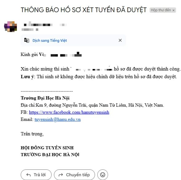 Huong dan dang ky xet tuyen ket hop, uu tien xet tuyen Dai hoc Ha Noi 2025