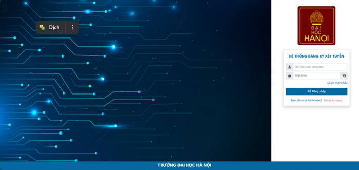 Huong dan dang ky xet tuyen ket hop, uu tien xet tuyen Dai hoc Ha Noi 2025