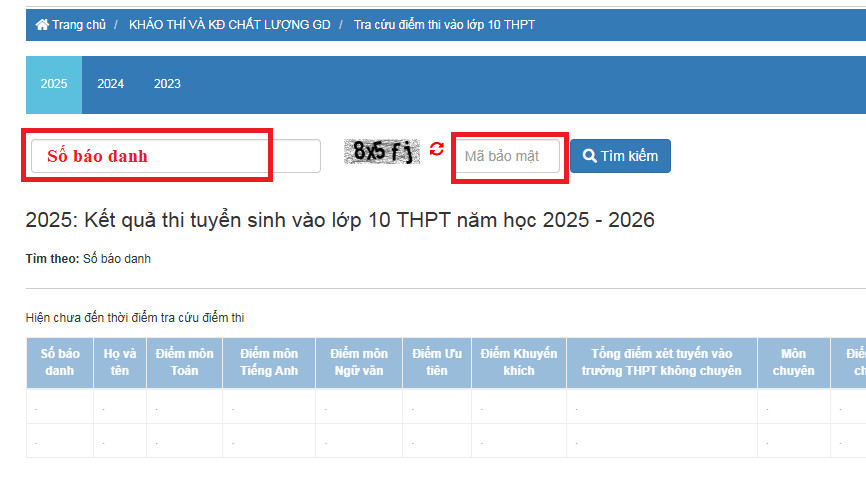 Tra cuu diem thi vao lop 10 Ha Tinh nam 2025