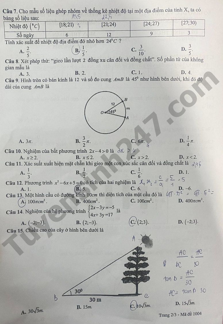 De thi vao lop 10 mon Toan - Kien Giang 2025