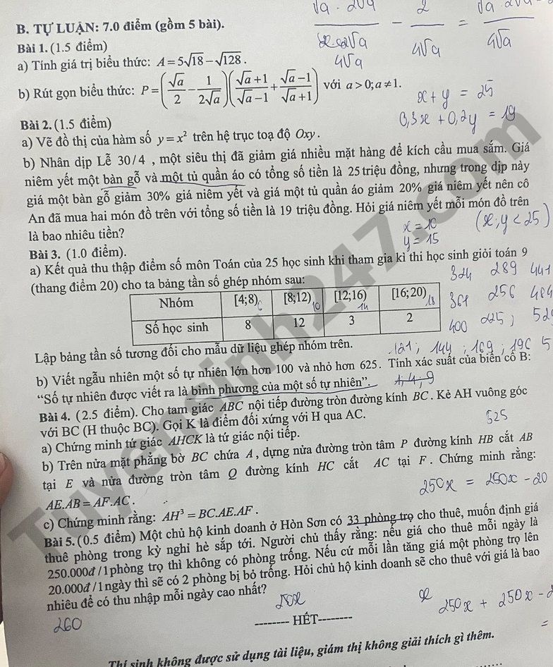 De thi vao lop 10 mon Toan - Kien Giang 2025