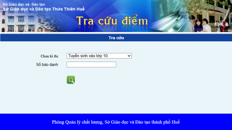 Diem thi vao lop 10 Thua Thien Hue 2025