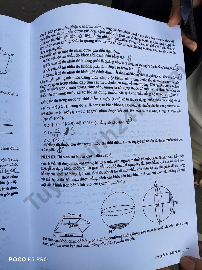 Dap an de thi tot nghiep THPT nam 2025 - Ma de 0107 mon Toan