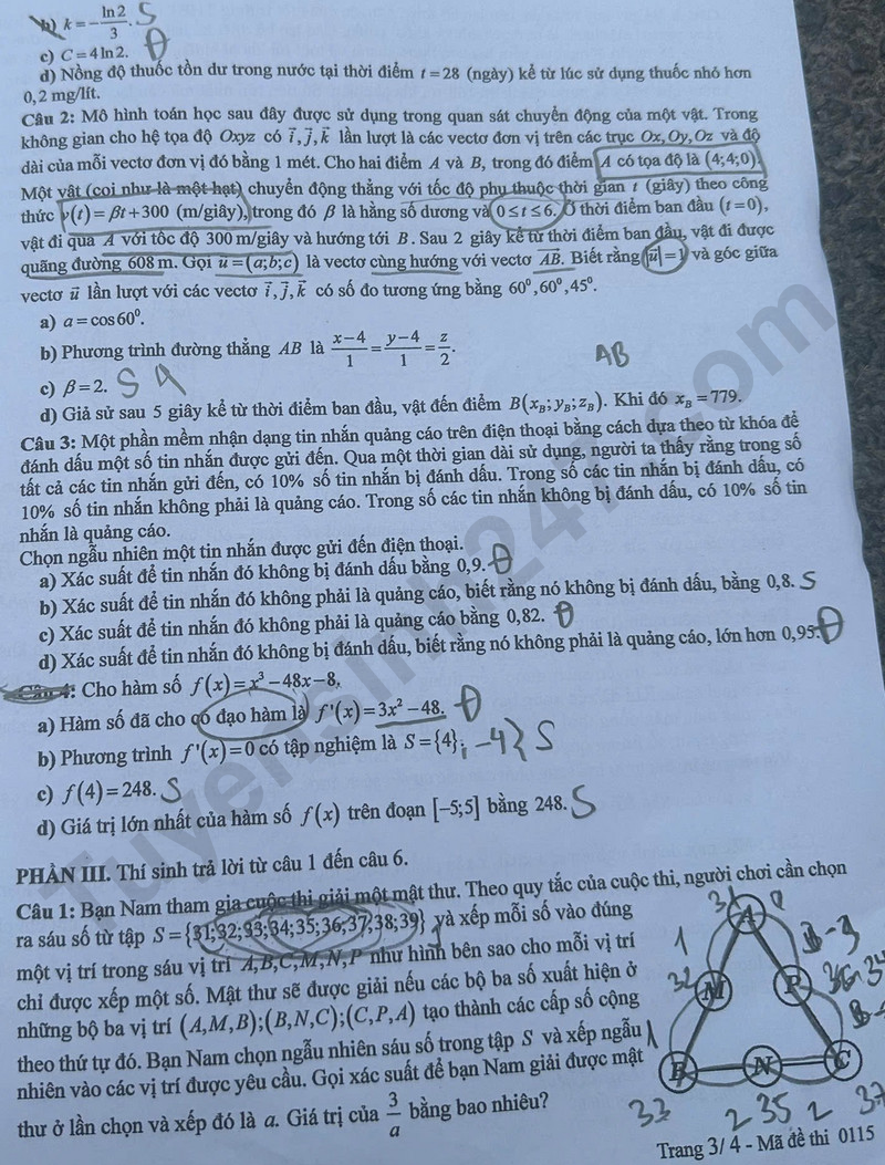 Dap an de thi tot nghiep THPT 2025 mon Toan ma de 0115