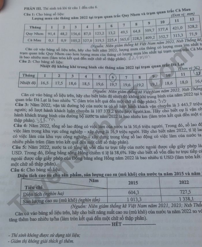 Dap an mon Dia ma de 0937 - tot nghiep THPT nam 2025