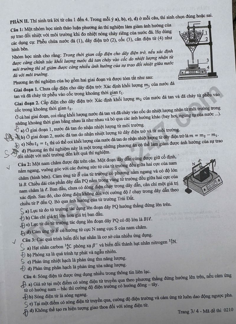 Dap an de thi tot nghiep THPT 2025 mon Ly ma de 0210
