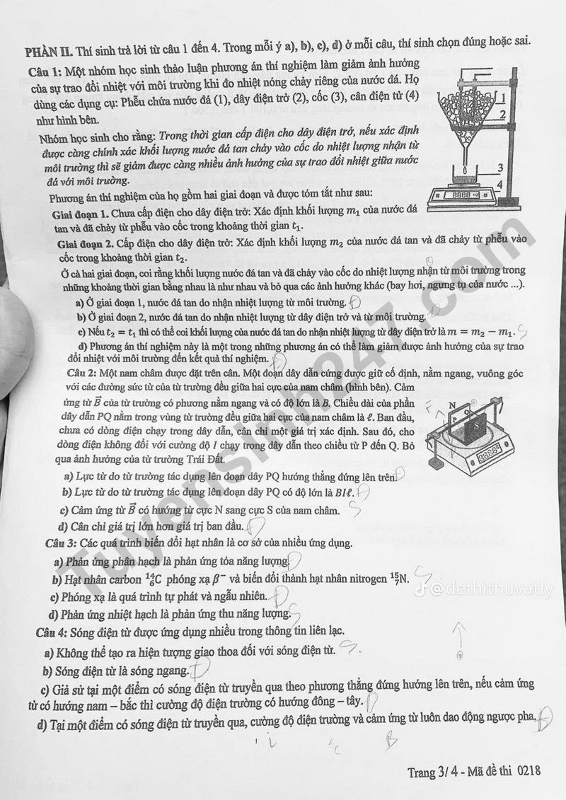 Dap an de thi tot nghiep THPT 2025 mon Ly ma de 0218
