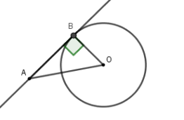 Cho đường tròn tâm $O$ bán kính $3cm$ và một điểm $A$ cách