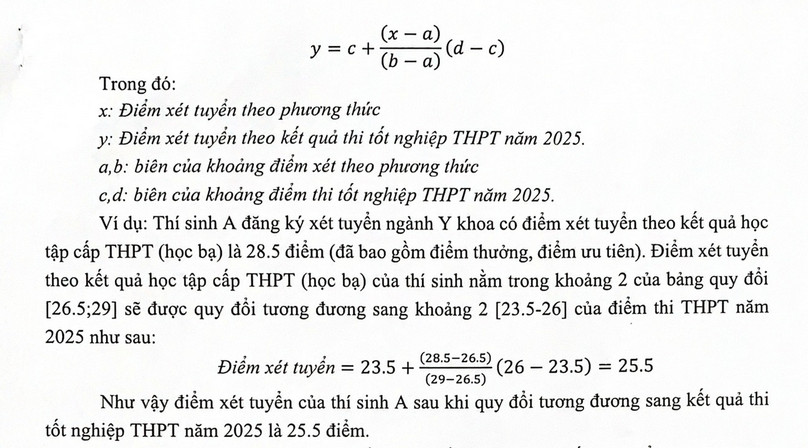 Nguong dam bao va quy doi diem DH Ky thuat Y te Hai Duong 2025