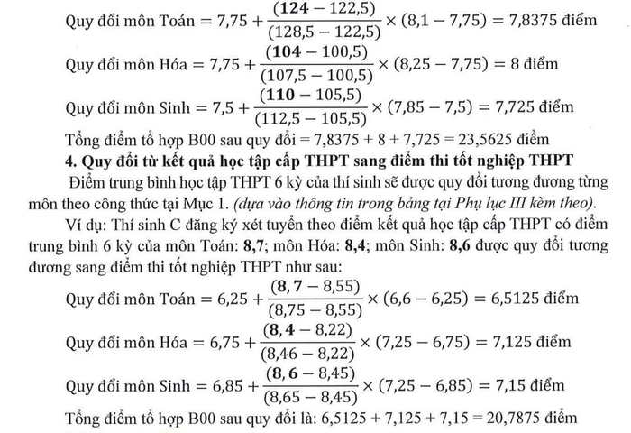 Dai hoc Y Duoc - DH Thai Nguyen cong bo quy tac quy doi diem 2025