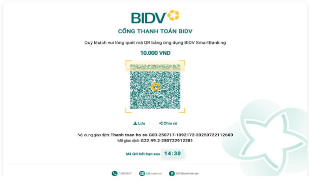 Huong dan thanh toan le phi xet tuyen Dai hoc 2025 - Chi tiet