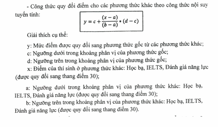Quy doi diem Hoc vien Hanh chinh va Quan tri cong nam 2025