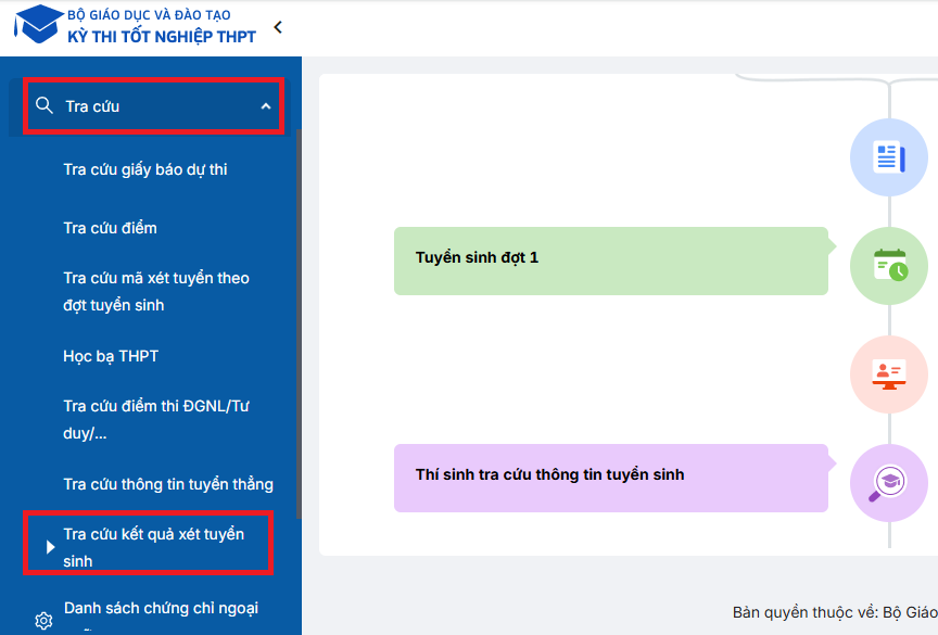Huong dan tra cuu ket qua trung tuyen va xac nhan nhap hoc DH 2025