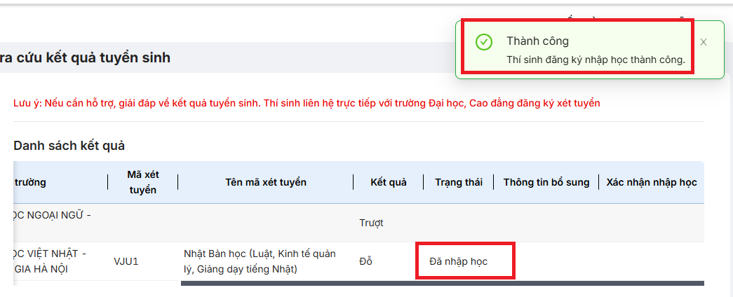 Huong dan tra cuu ket qua trung tuyen va xac nhan nhap hoc DH 2025