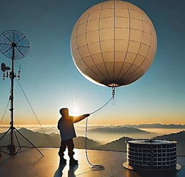 Tại một trạm khí tượng cao không, một nhân viên bơm khí Helium vào trong bóng thám không. Khi bóng có bán kính 3,8 m thì người này ngừng bơm và thả