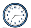 A blue and white clock

AI-generated content may be incorrect.