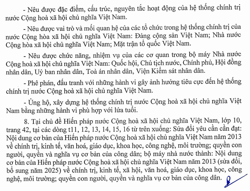 Bo GD cong bo chi tiet nhung diem sua moi o cac sach giao khoa