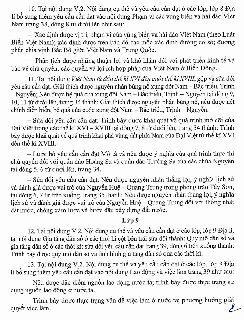 Bo GD cong bo chi tiet nhung diem sua moi o cac sach giao khoa