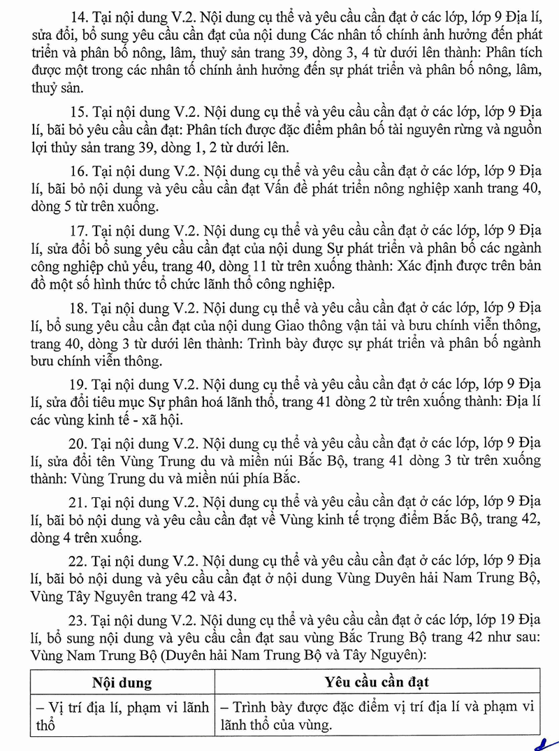 Bo GD cong bo chi tiet nhung diem sua moi o cac sach giao khoa