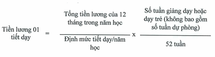 Nha giao khong duoc tra tien luong day them qua 200 tiet/nam hoc