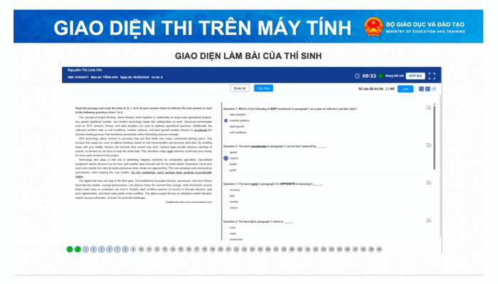 Hon 100.000 hoc sinh se thu nghiem thi tot nghiep THPT tren may tinh