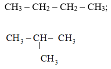 Cấu hình công thức số có thể phù hợp với C4H10 phân tử công thức