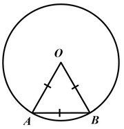 Cho đường tròn (O;R), dây AB = R.a) Tính số đo của \(\angle {AOB}\)b) Tính độ dài cung nhỏ AB