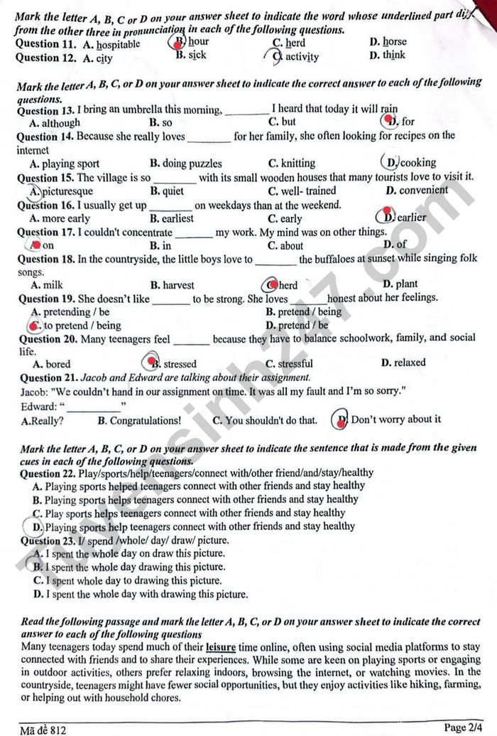 De thi giua ki 1 mon Anh lop 8 THCS Ngo Gia Tu 2025