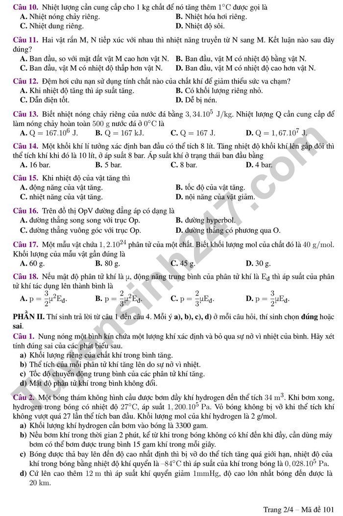 De thi giua ki 1 lop 12 mon Ly 2025 - THCS-THPT Nguyen Khuyen Binh Duong