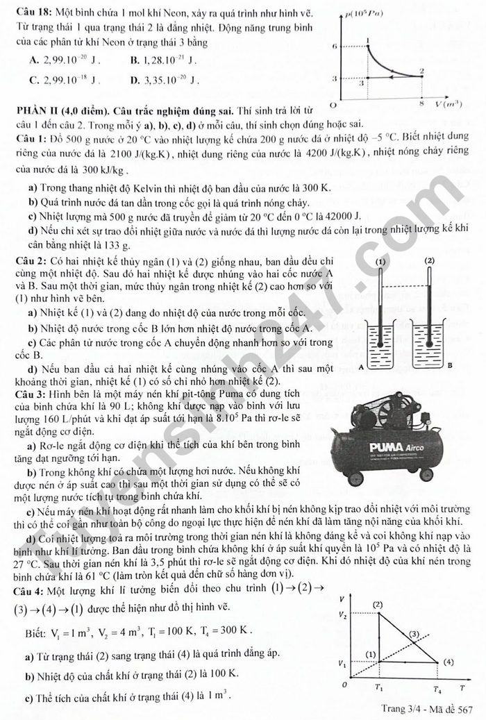 De thi giua ki 1 nam 2025 lop 12 mon Ly - TH-THCS-THPT Le Thanh Tong