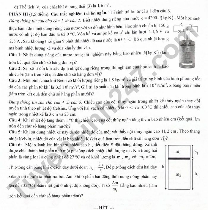 De thi giua ki 1 nam 2025 lop 12 mon Ly - TH-THCS-THPT Le Thanh Tong