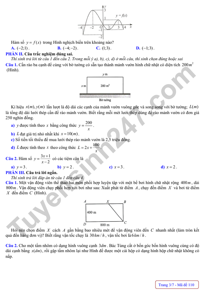 De thi giua ki 1 nam 2025 THPT Binh Xuyen - lop 12 mon Toan