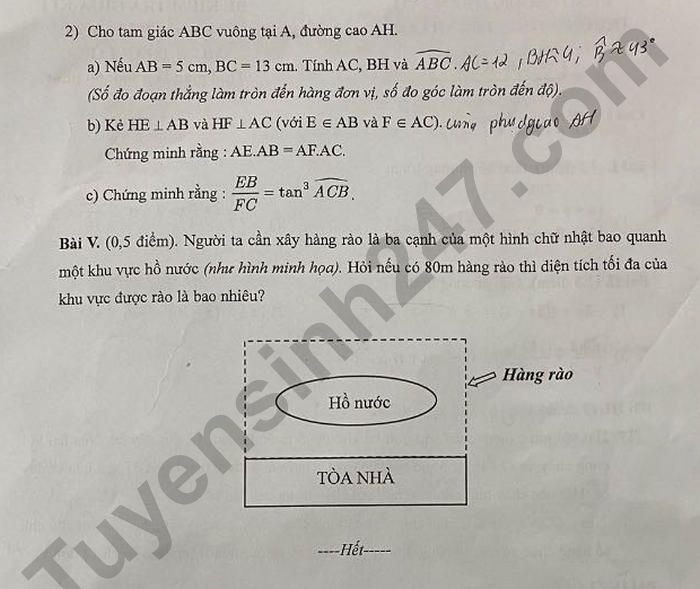 De kiem tra giua ki 1 mon Toan 9 - THCS Thanh Cong 2025