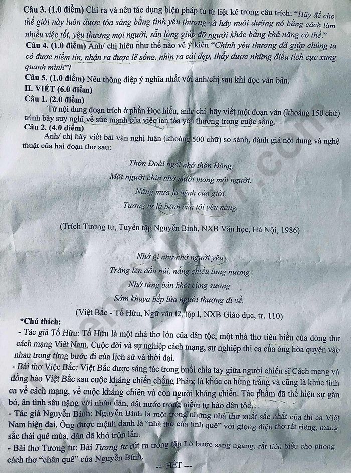 De thi giua ki 1 nam 2025 Van lop 12 - THPT Ha Huy Tap