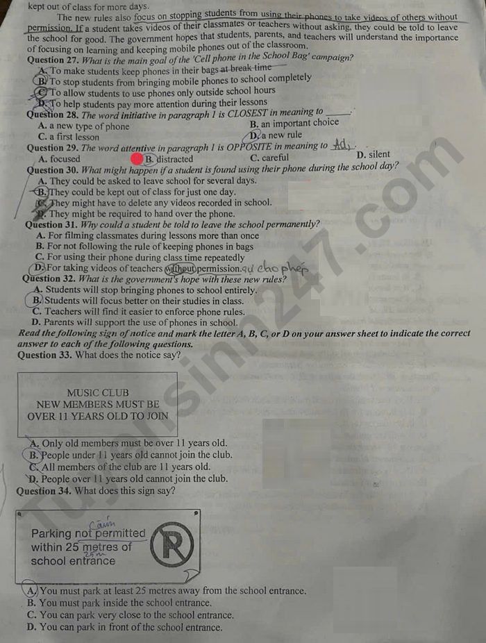 De thi giua ki 1 nam 2025 lop 9 mon Anh - THCS Le Ngoc Han