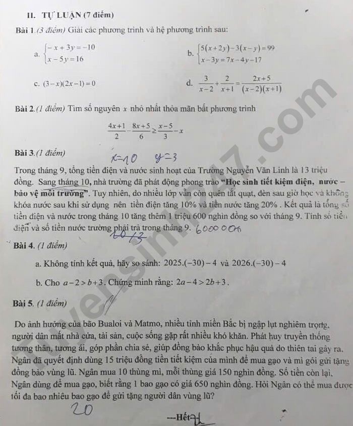 De thi giua ki 1 mon Toan 9 THCS Nguyen Van Linh 2025