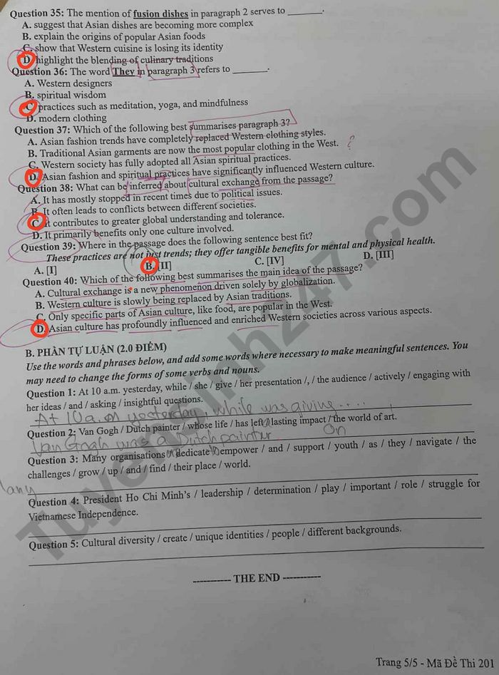 De thi giua hoc ki 1 nam 2025 THPT Lien Ha - mon Anh lop 12