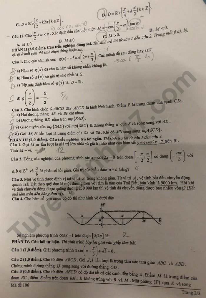 De thi giua ki 1 Toan lop 11 THPT Lien Ha 2025