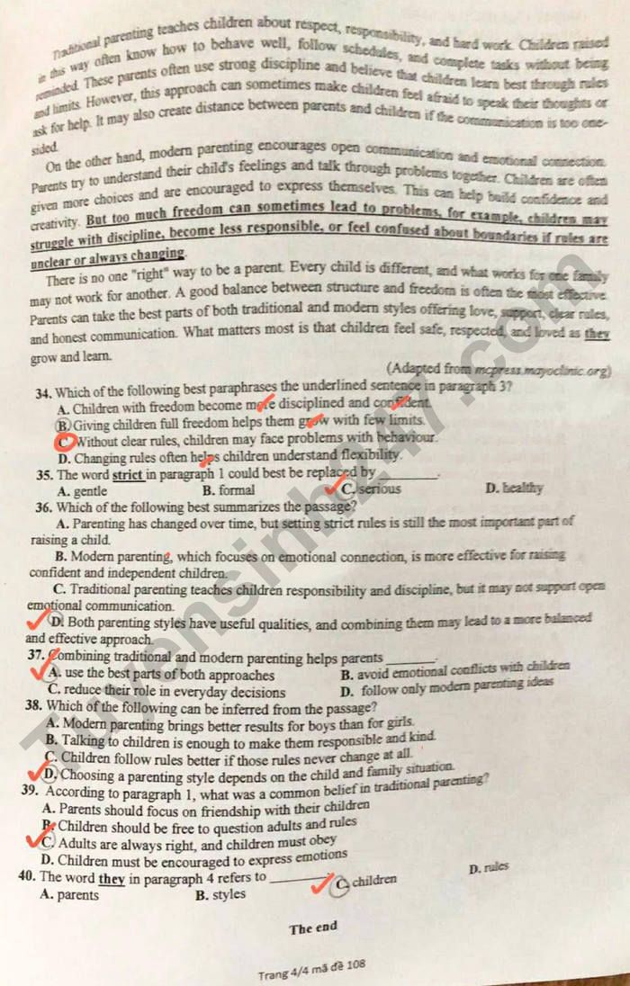 De thi giua ki 1 mon Anh lop 10 - THPT Dong Anh 2025