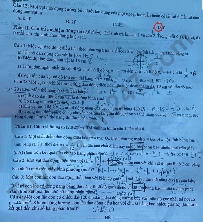 De thi giua ki 1 nam 2025 mon Ly lop 11 - THPT so 2 Phan Boi Chau