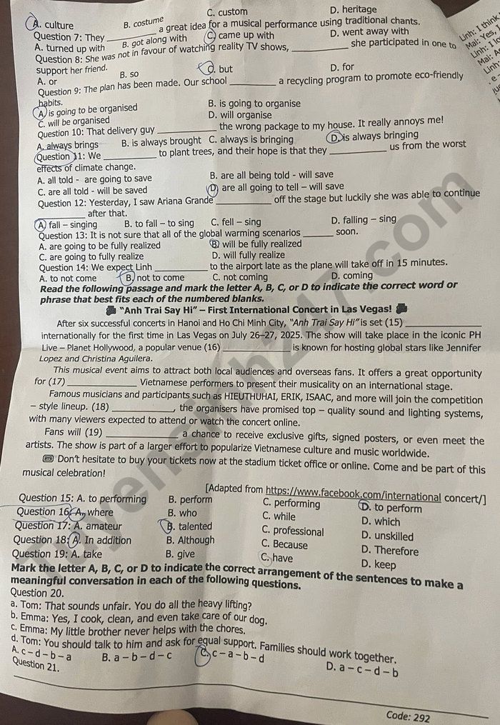 De thi giua ki 1 mon Anh lop 10 THPT Phan Chau Trinh 2025