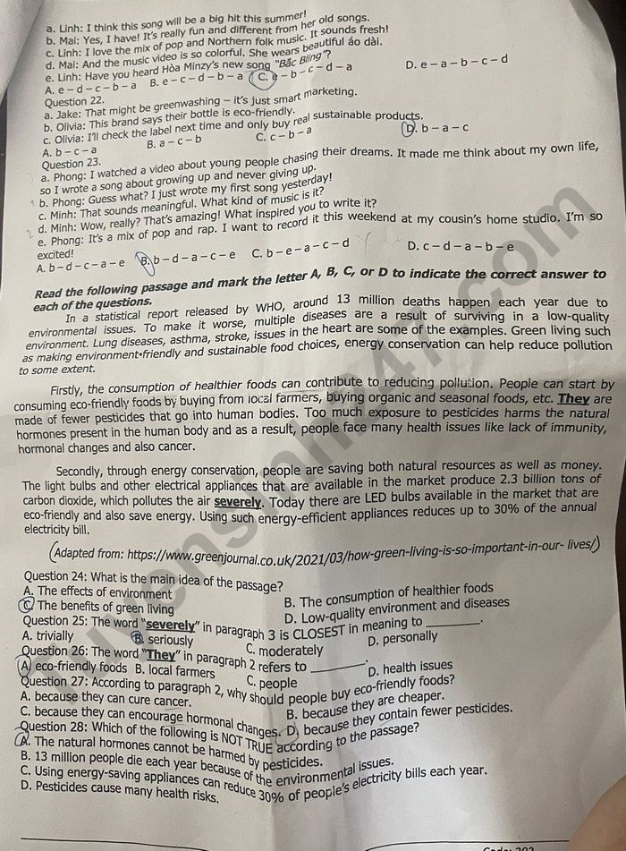 De thi giua ki 1 mon Anh lop 10 THPT Phan Chau Trinh 2025