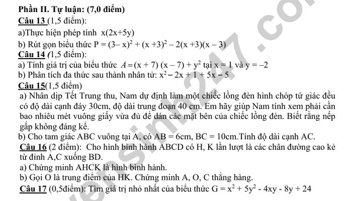 De thi giua ki 1 mon Toan 8 THCS Phu Chau 2025 - co dap an