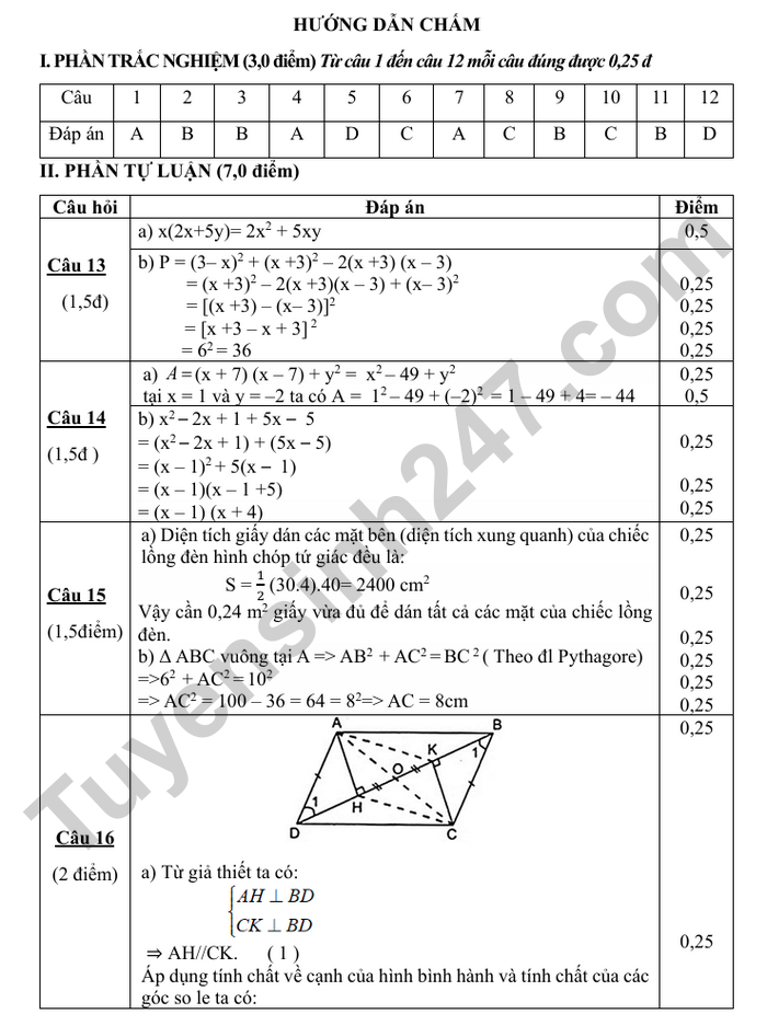 De thi giua ki 1 mon Toan 8 THCS Phu Chau 2025 - co dap an