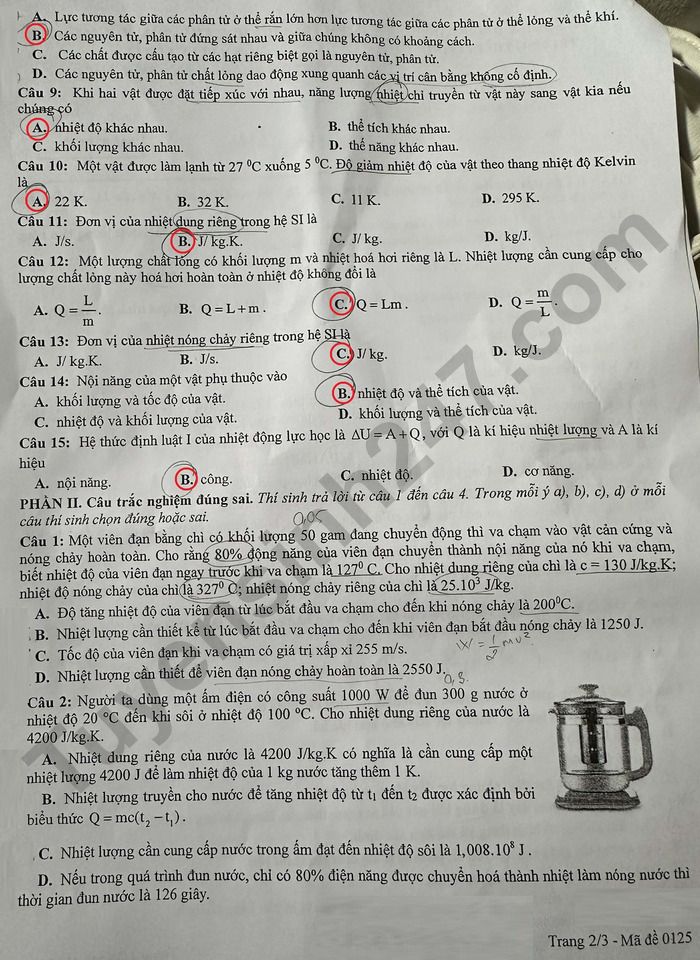 De thi giua ki 1 nam 2025 THPT Pleiku - lop 12 mon Ly