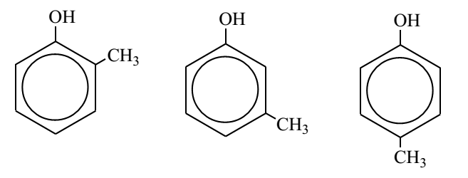 Số đồng phân phenol ứng với công thức phân tử C7H8O